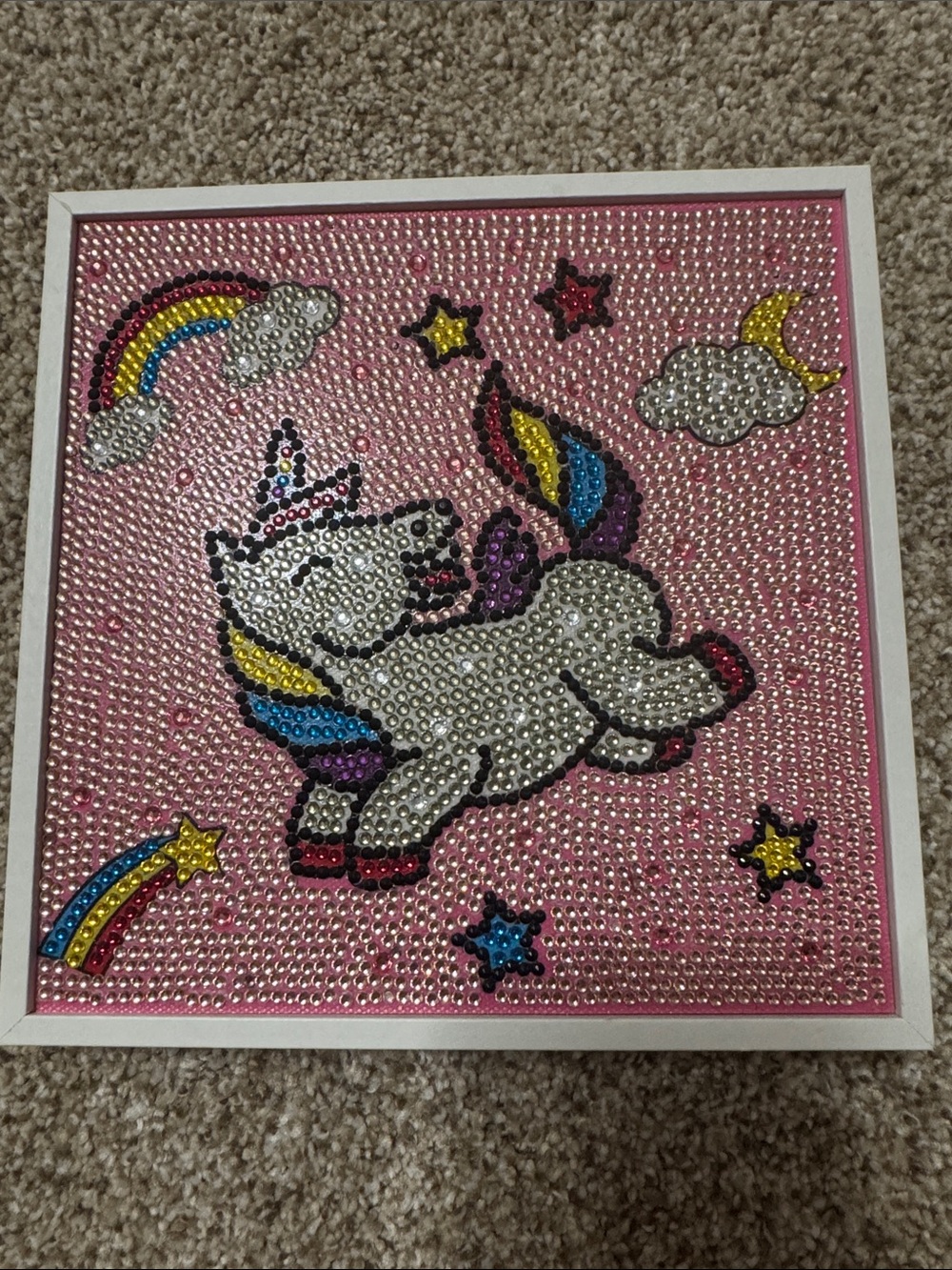Diamond art unicorn drawing